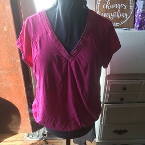 Lane Bryant 18/20 fun & flirty jeweled v-neck top